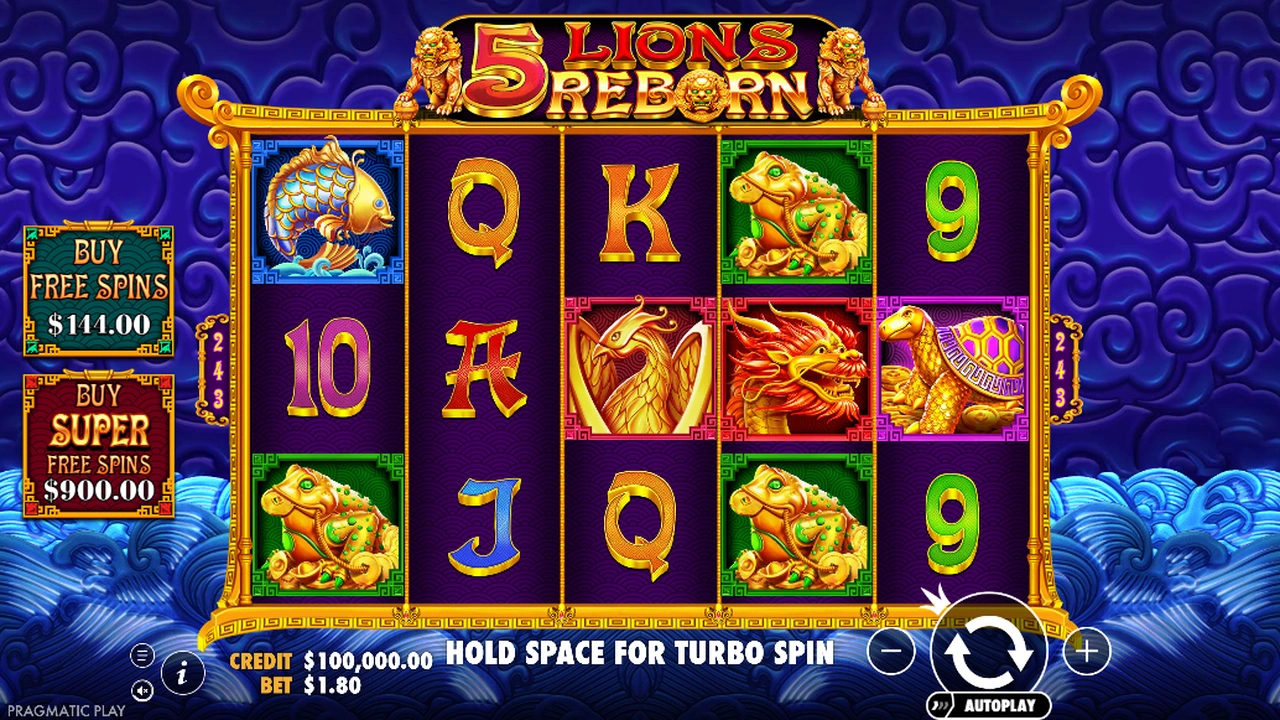 5 Lions Reborn slot demo preview