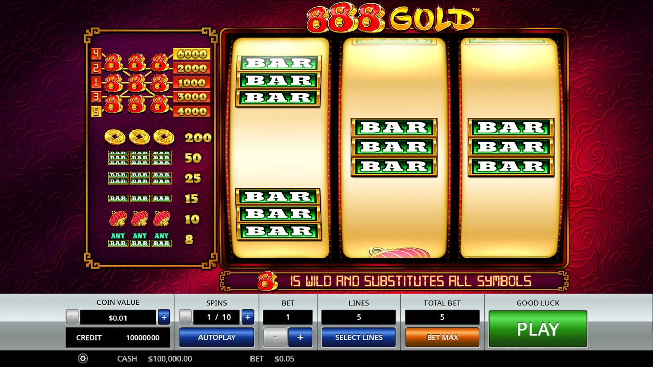 888 Gold™ slot demo preview