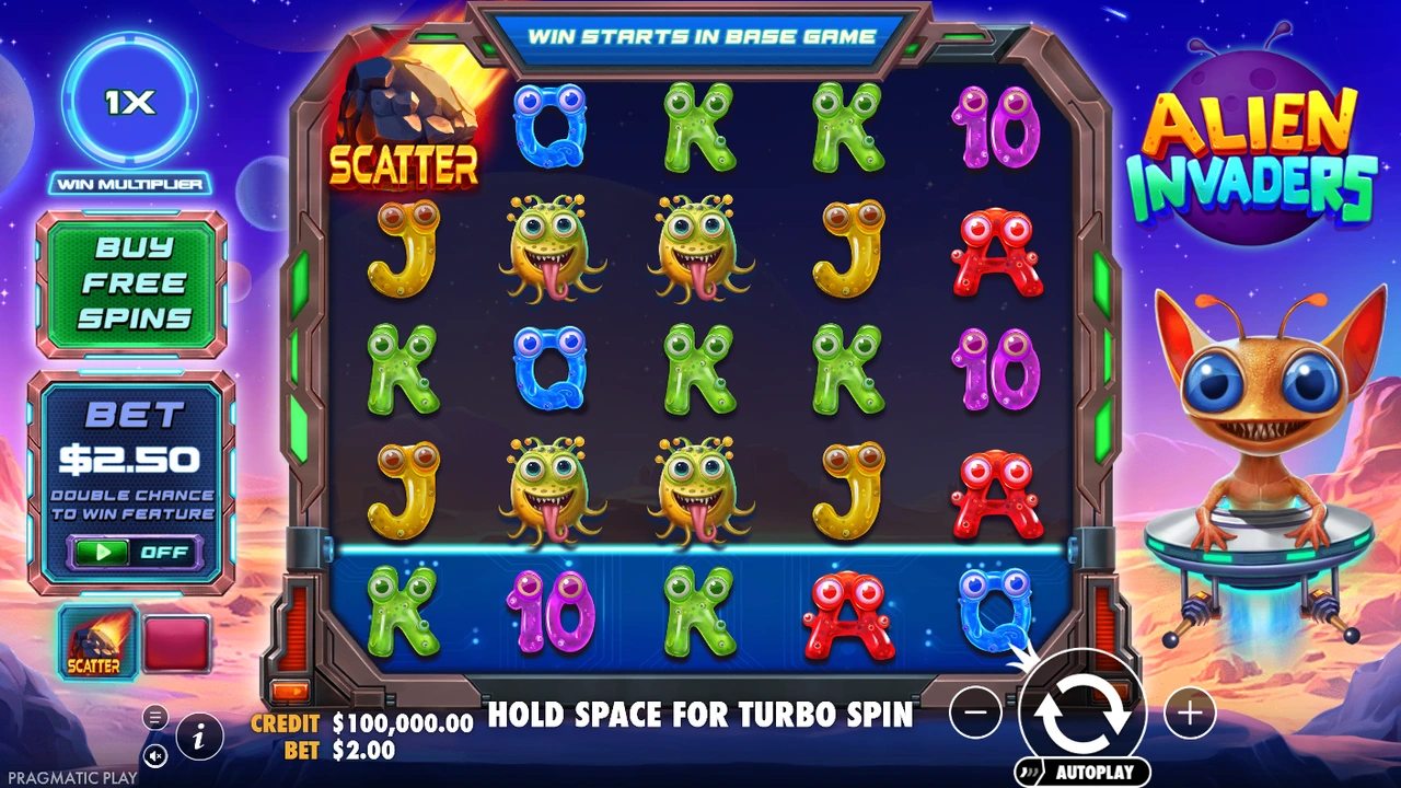 Alien Invaders slot demo preview