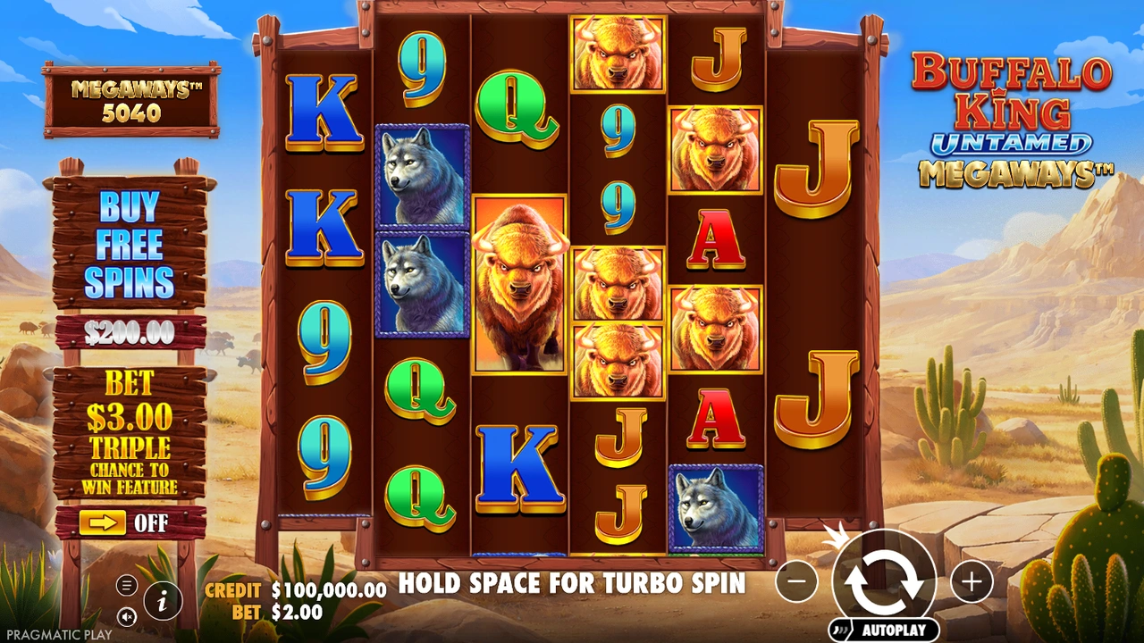 Buffalo King Untamed Megaways slot demo preview