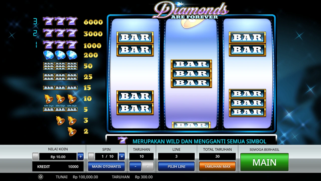 Diamonds are Forever 3 Lines™ slot preview