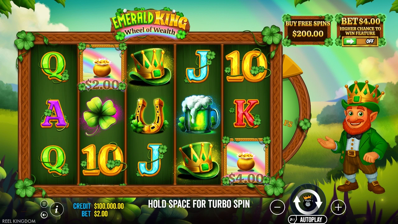 Emerald King – Wheel of Wealth slot demo preview