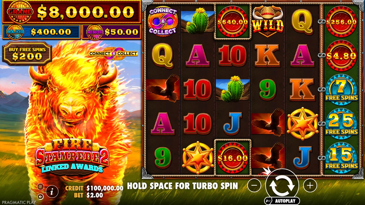 Fire Stampede 2 slot demo preview