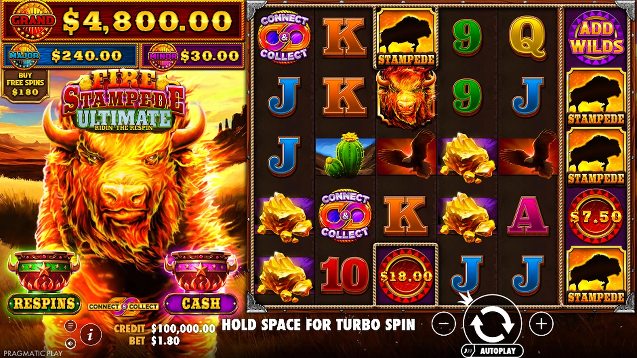 Fire Stampede Ultimate slot demo preview