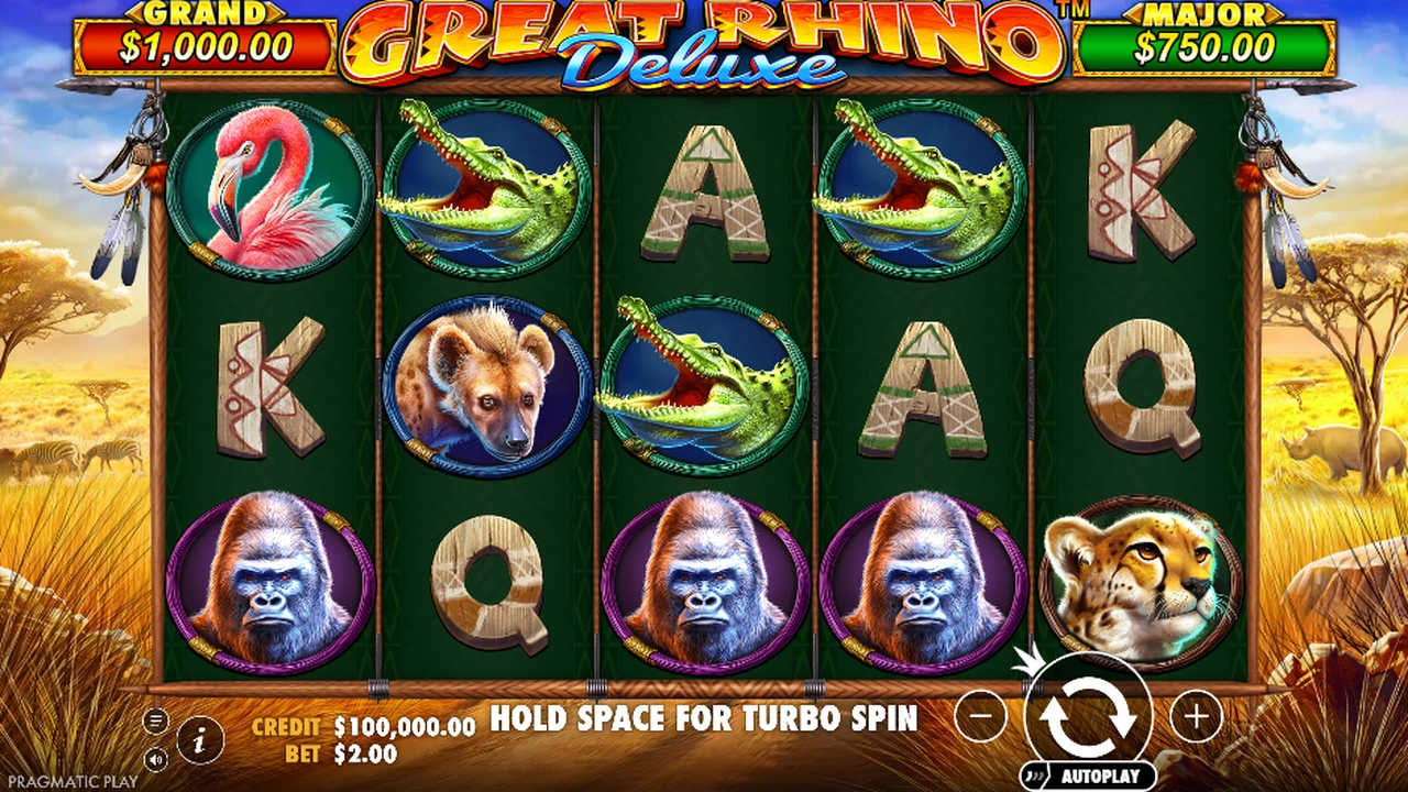 Great Rhino® Deluxe slot demo preview