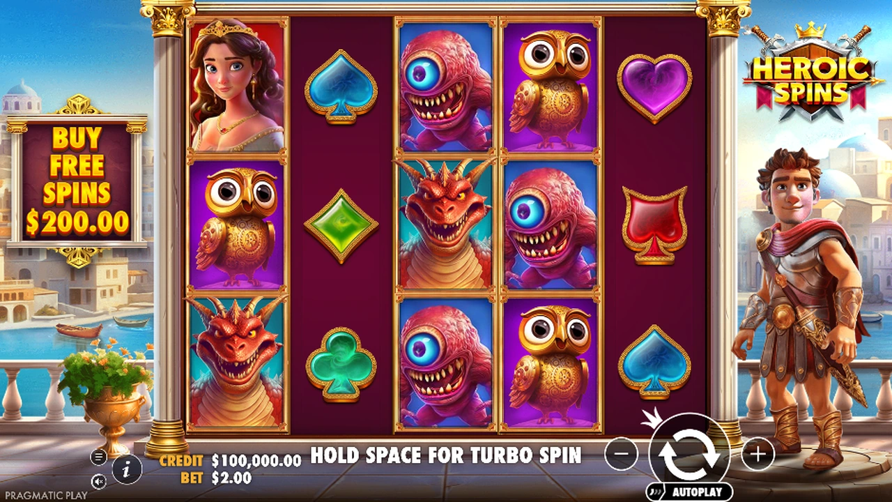 Heroic Spins slot preview