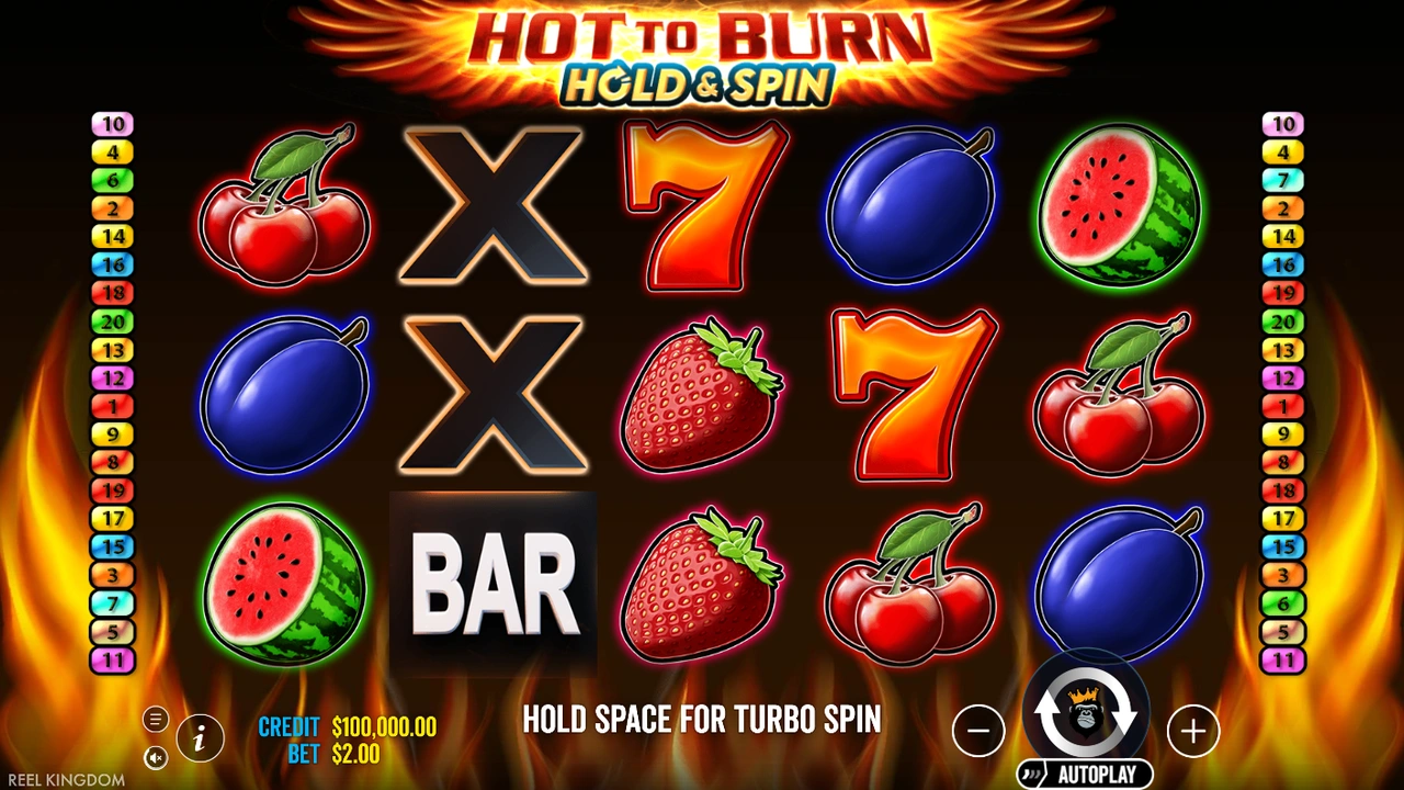 Hot to Burn® Hold and Spin slot demo preview