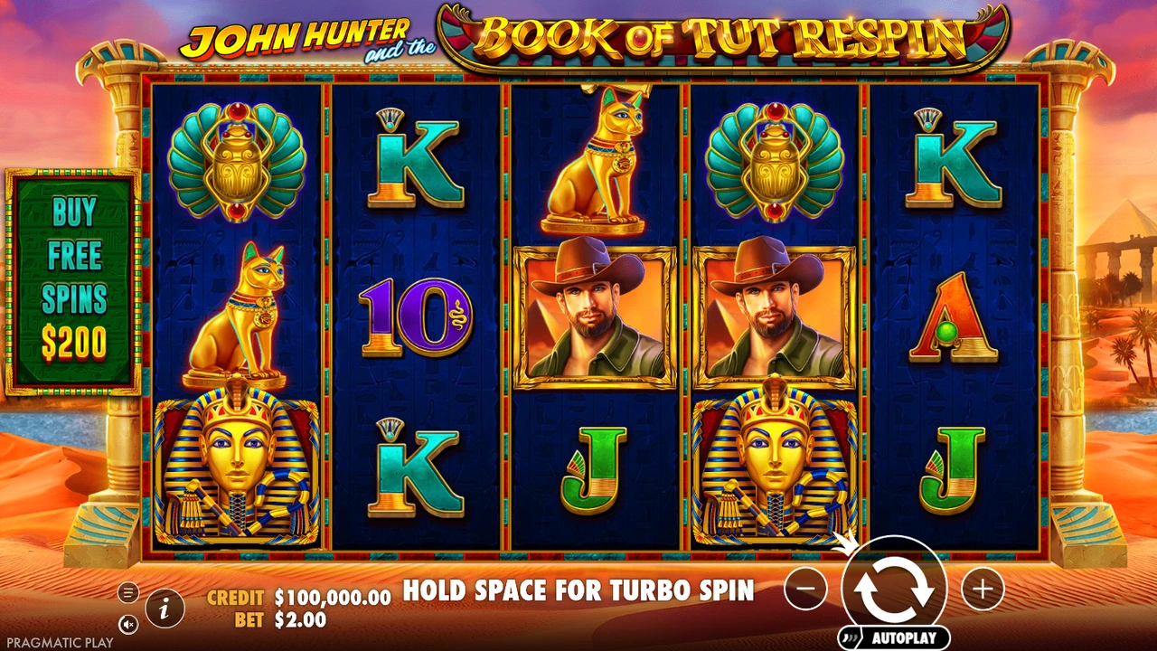 John Hunter and the Book of Tut Respin™ slot demo preview