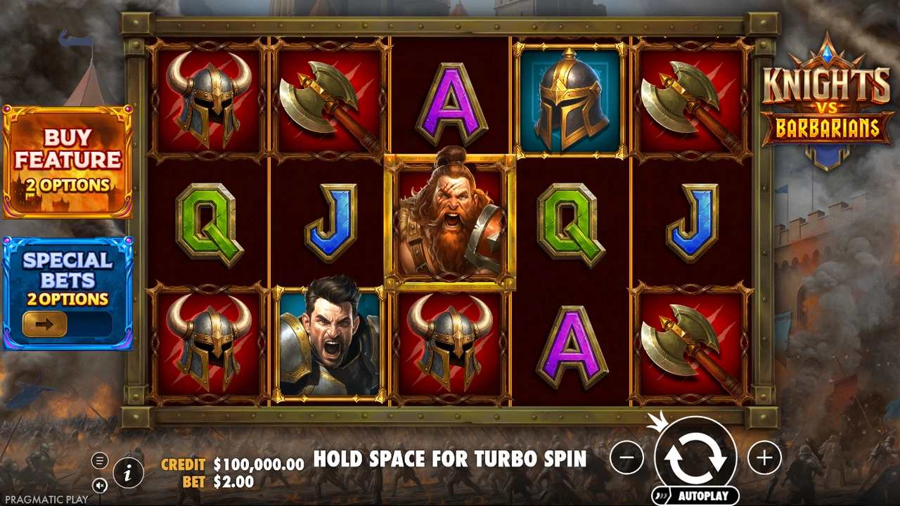Knights vs Barbarians slot demo preview