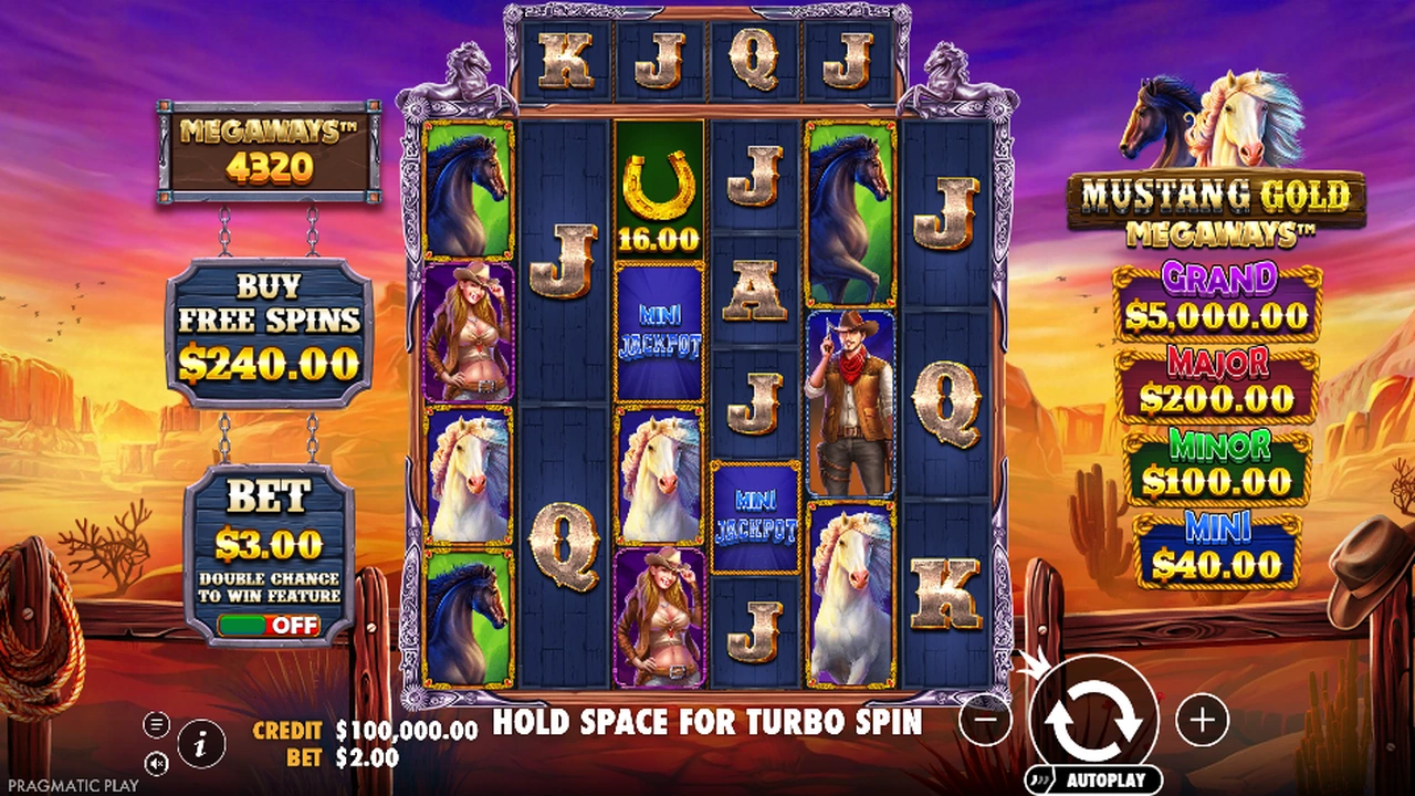Mustang Gold Megaways™ slot demo preview