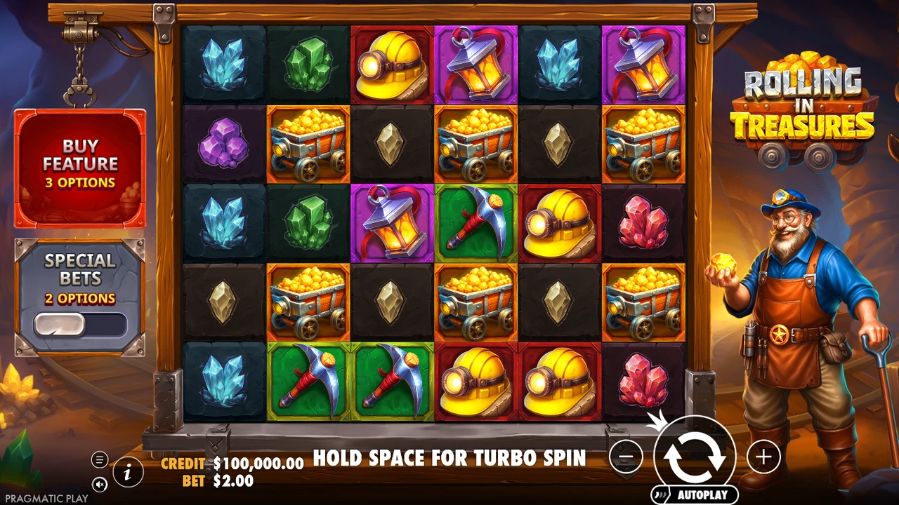 Rolling in Treasures slot game preview
