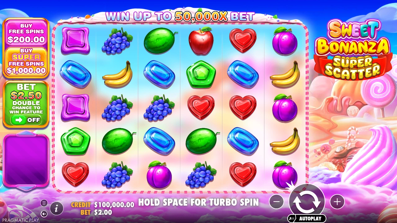 Sweet Bonanza Super Scatter slot demo preview