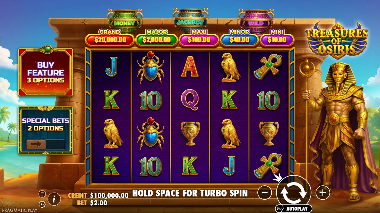 Treasures of Osiris slot demo preview