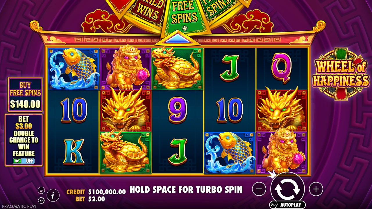 Wheel of Happiness slot demo preview