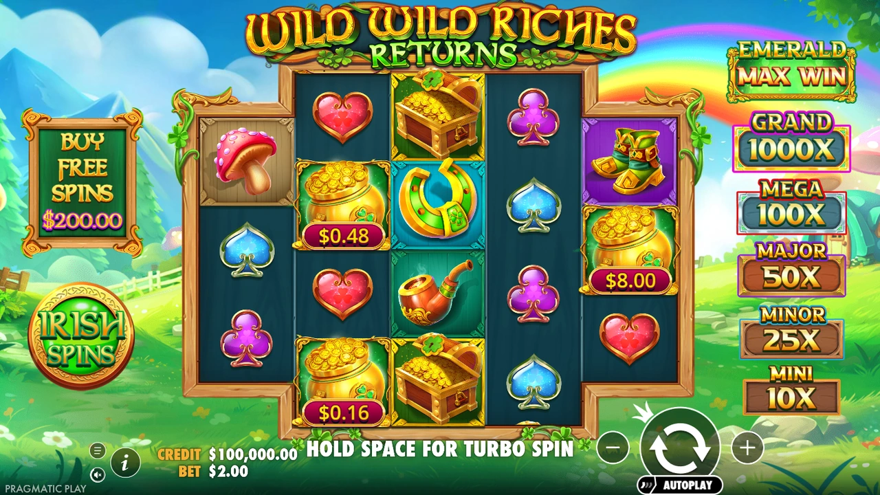 Wild Wild Riches Returns slot demo preview