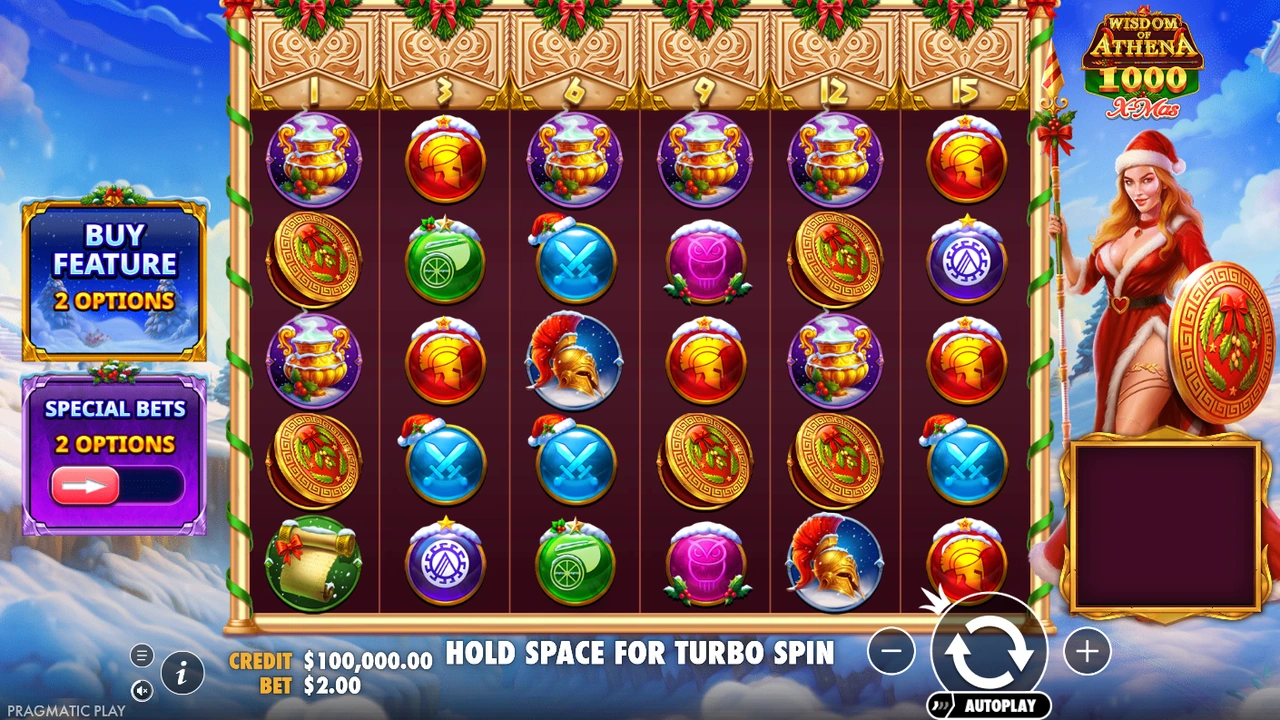 Wisdom of Athena 1000 Xmas slot demo preview