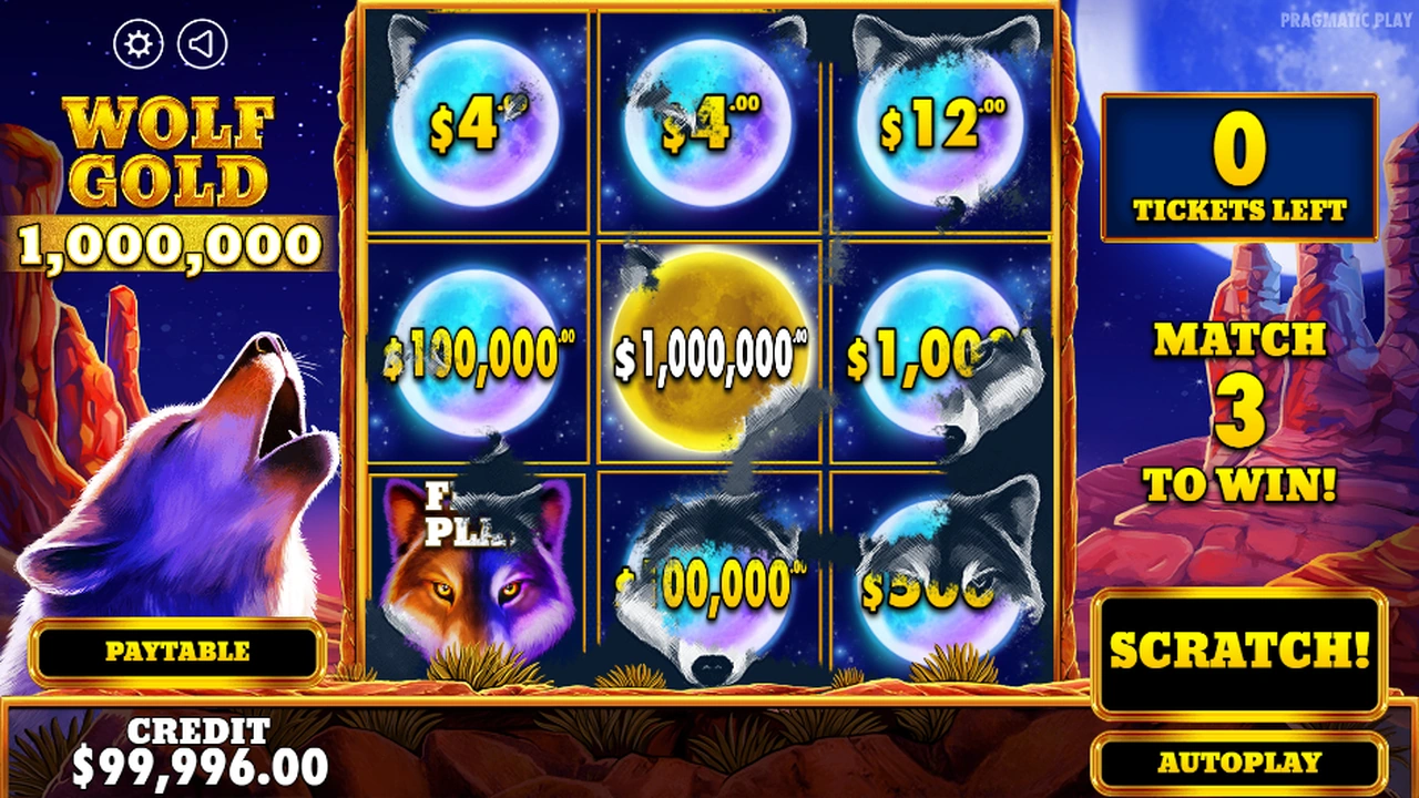 Wolf Gold Scratchcard slot demo preview